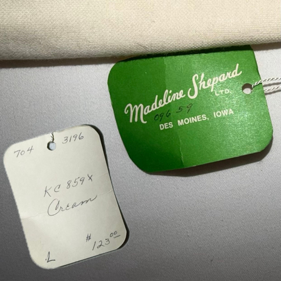 L Three Flaggs California Lace Pullover Top NWT Cream Coquette Cottagecore VTG - Picture 5 of 11